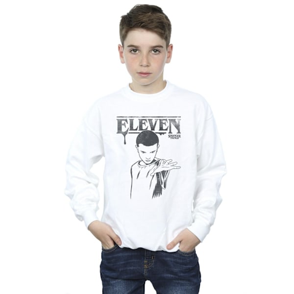 Netflix Boys Stranger Things Dark Eleven Sweatshirt 12-13 år White 12-13 Years