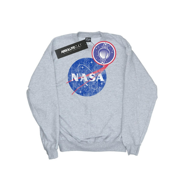 NASA Classic Insignia Logo Distressed Sweatshirt M Sports Sports Grey M