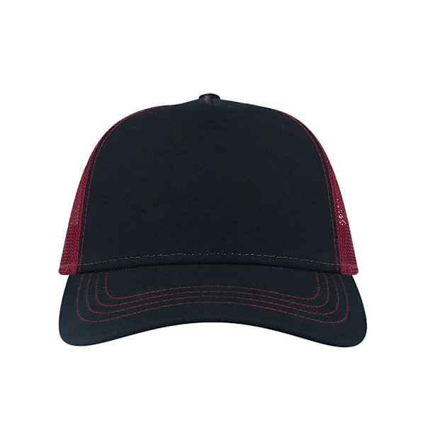 Atlantis Rapper Canvas 5 Panel Trucker Cap One Size Navy/Burgun Navy/Burgundy One Size