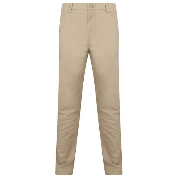 Henbury herr Stretch Flex midjebandsbyxa Chino 40R Stone Stone 40R