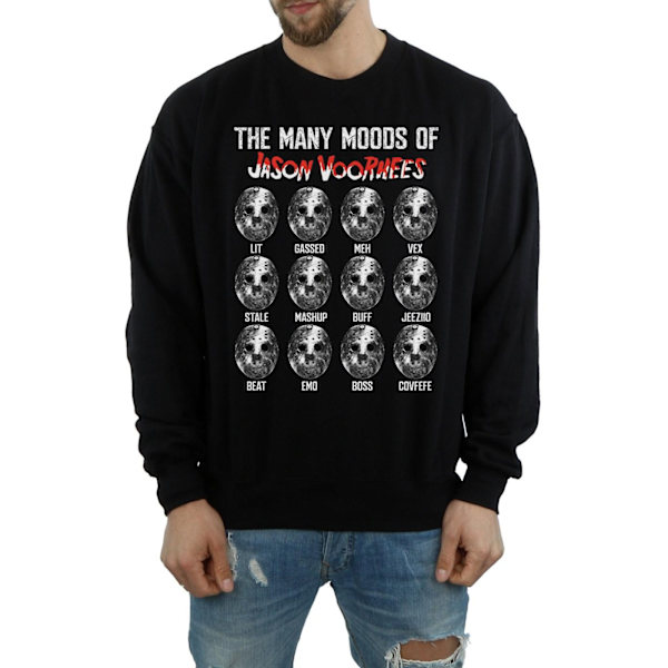 Fredag den 13:e Herr The Many Moods Of Jason Voorhees Sweatshirt M Black M