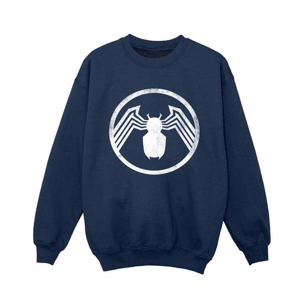 Marvel Pojkar Venom Logotyp Emblem Tröja 3-4 År Marinblå Navy Blue 3-4 Years