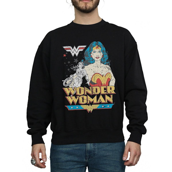 DC Comics Herr Wonder Woman Posing Sweatshirt S Svart Black S