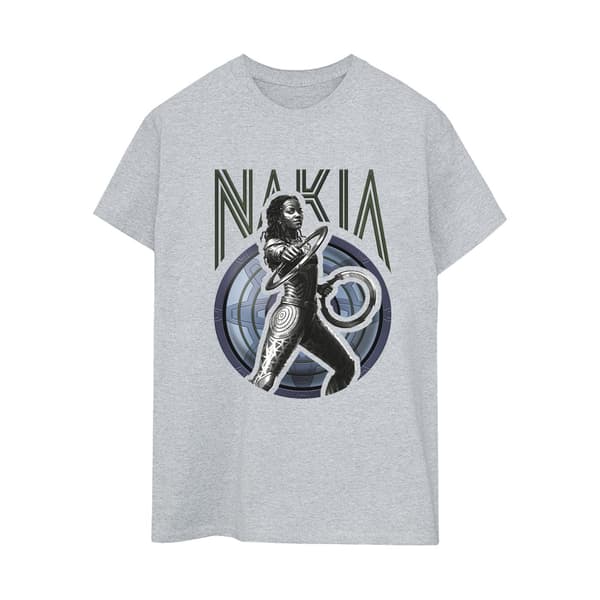 Marvel Dam Wakanda Forever Nakia Shield Bomulls-Boyfriend Navy Blue S