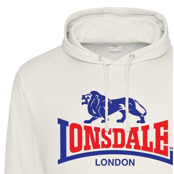 Lonsdale Herr Logotyp Tröja med huva L Vanilj Vanilla L