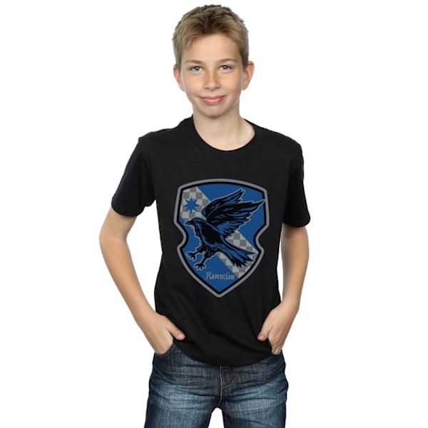 Harry Potter Pojkar Ravenclaw Crest Flat T-Shirt 7-8 År Svart Black 7-8 Years