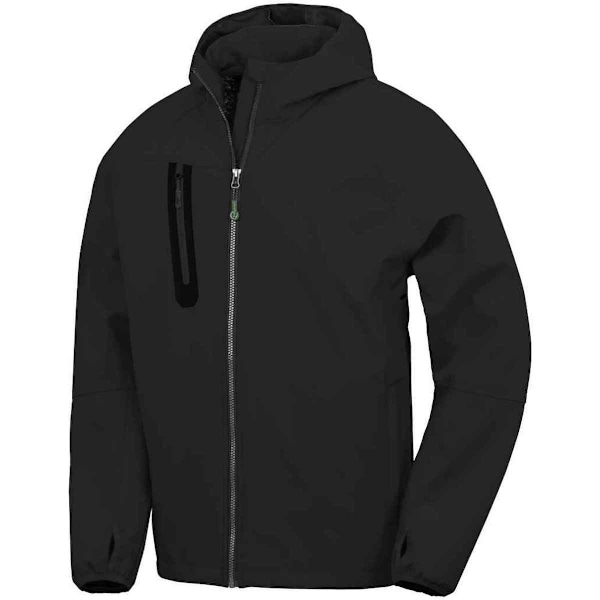 Result Äkta Återvunnen Herr Huvförsedd 3-Lagers Tryckbar Softshell Black XS