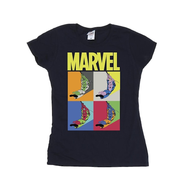 Marvel Womens/Ladies Spider-Man Pop Art Bomull T-shirt S Marinblå B Navy Blue S