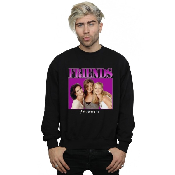 Friends Mens Monica Rachel Phoebe Homage Sweatshirt 4XL Svart Black 4XL