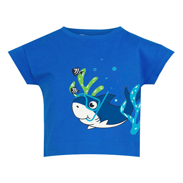 Regatta Barn/Barn Bubbles The Shark T-Shirt 12-18 Månader H Hawaiian Blue 12-18 Months