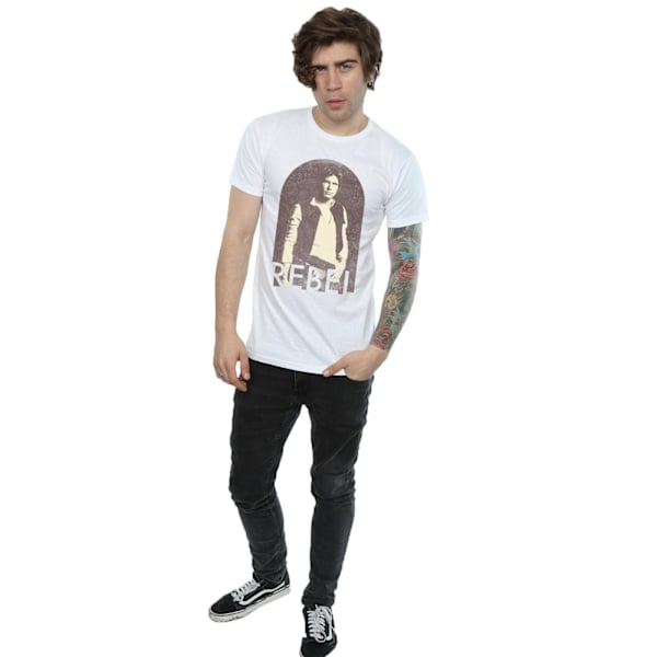 Star Wars Herr T-shirt Han Solo Rebel M Vit White M