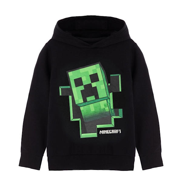 Minecraft Barn Hoodie för barn 11-12 år Svart/Grön Black/Green 11-12 Years