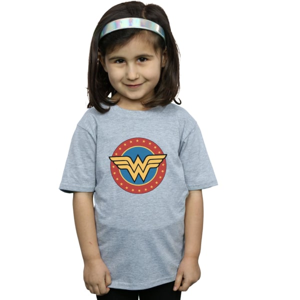 Wonder Woman Girls Logotyp bomull T-shirt 9-11 år Sport Grå Sports Grey 9-11 Years