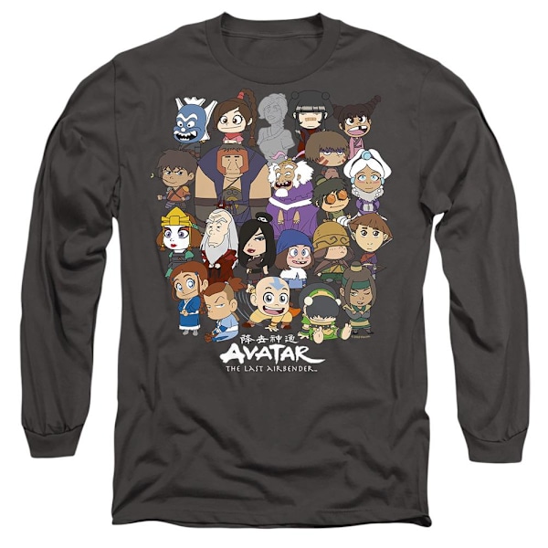 Avatar: The Last Airbender Unisex Vuxen Chibi Grupp T-Shirt L C Charcoal L