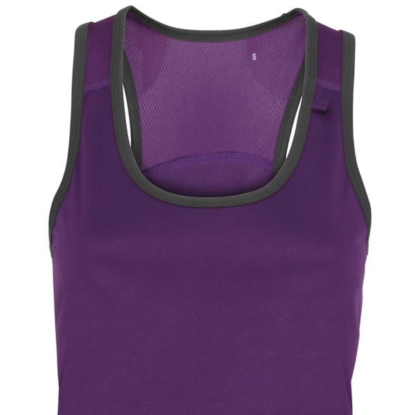 Tri Dri Dam/Kvinnors Panelade Fitness Sleeveless Vest M Lila Purple / Charcoal M