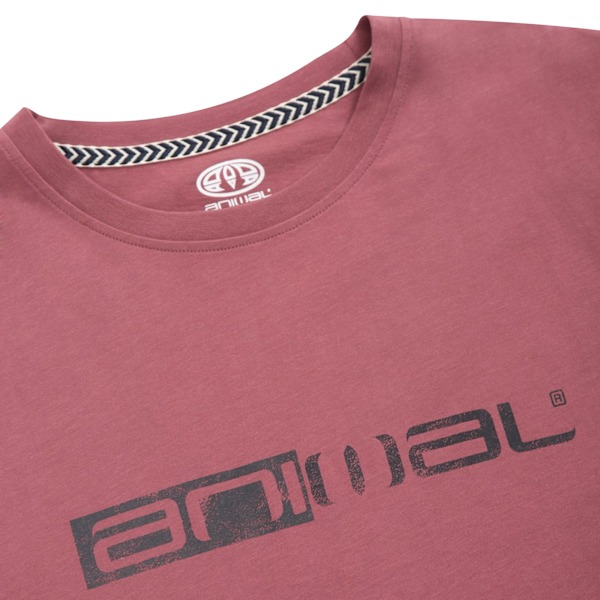 Animal Mens Jacob Logo T-Shirt XS Burgundy Burgundy XS