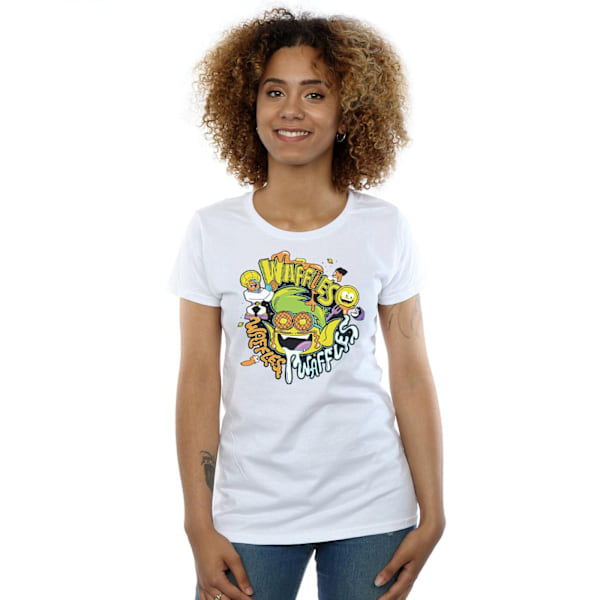 DC Comics Dam/Kvinnor Teen Titans Go Waffle Mania Bomull T-Sh White S