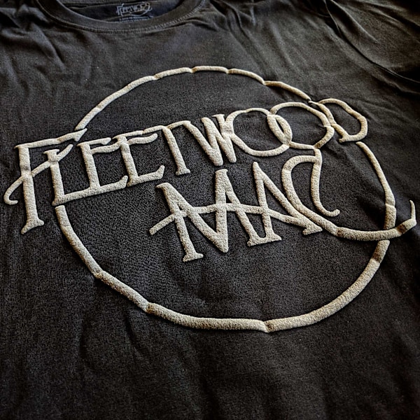 Fleetwood Mac Unisex Adult Classic Logo Cotton Hi-Build T-Shirt Black M