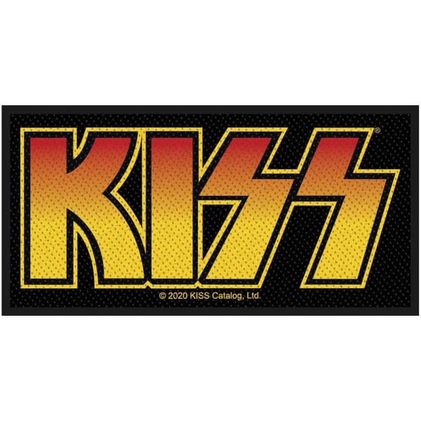Kiss Logo Standard Patch One Size Svart/Gul Black/Yellow One Size