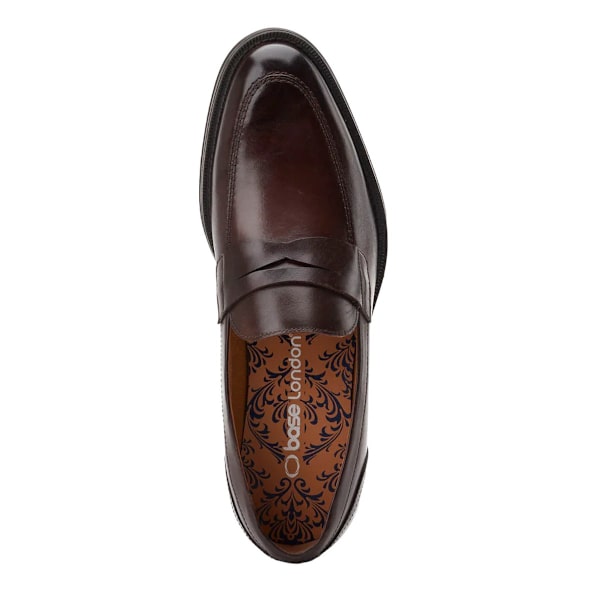 Base London Herr Kennedy Läder Loafers 9 UK Mörkbrun Dark Brown 9 UK