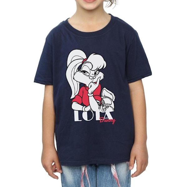 Looney Tunes Girls Lola Bunny Bomull T-shirt 5-6 år Marinblå Navy Blue 5-6 Years