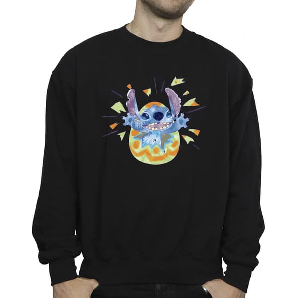 Disney Herr Lilo & Stitch Cracking Egg Sweatshirt XL Svart Black XL
