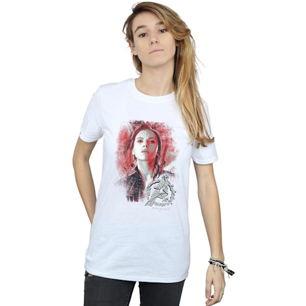 Marvel Dam/Damer Avengers Endgame Black Widow Borstad Cotto White M