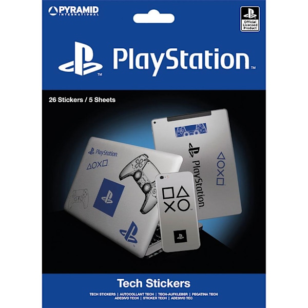 Playstation Logo Tech Stickers (26-pack) One Size Blå/Vit Blue/White One Size