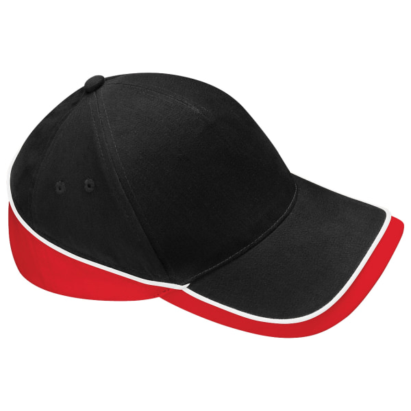 Beechfield Unisex Teamwear Competition Cap Baseball / Headwear Black/Classic Red/White One Size