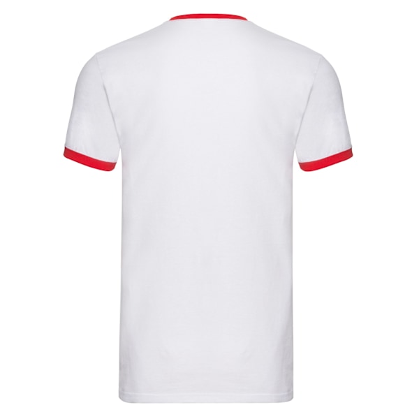 Fruit Of The Loom Herr Ringer T-shirt S Vit/Röd White/Red S