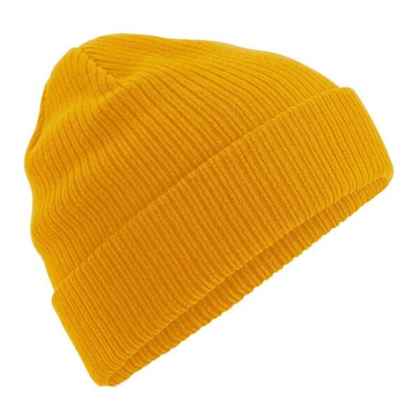 Beechfield Ekologisk Bomulls Mössa En Storlek Senapsgul Mustard Yellow One Size