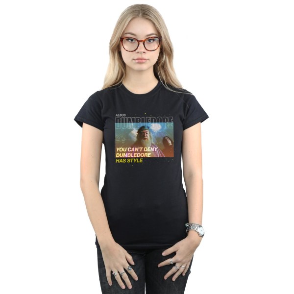 Harry Potter Dam/Kvinnor Dumbledore Stil Bomull T-shirt M Svart Black M