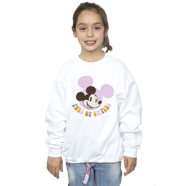 Disney Girls Mickey Mouse Full Of Smiles Sweatshirt 12-13 år White 12-13 Years