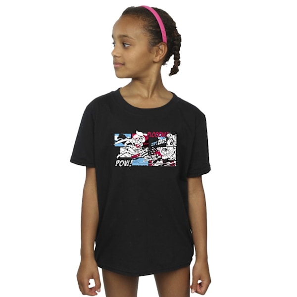 DC Comics Girls Superman Comic Strip Bomull T-shirt 12-13 år Black 12-13 Years