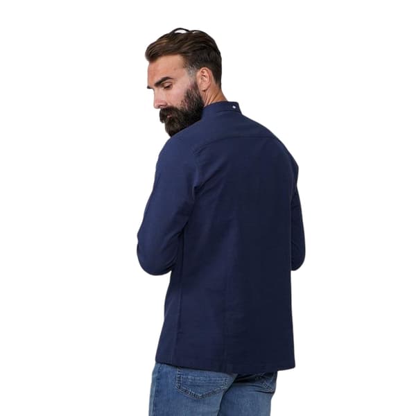 Firetrap Herr Basic Oxford Bomull Skjorta med knappar S Marinblå Navy S