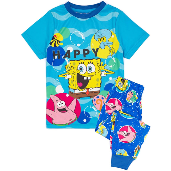 SpongeBob SquarePants Pojkar Happy Pyjamas Set 9-10 År Blå Blue 9-10 Years