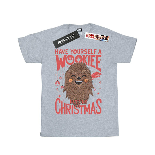 Star Wars Boys Wookiee Little Christmas T-Shirt 7-8 år Sport Sports Grey 7-8 Years