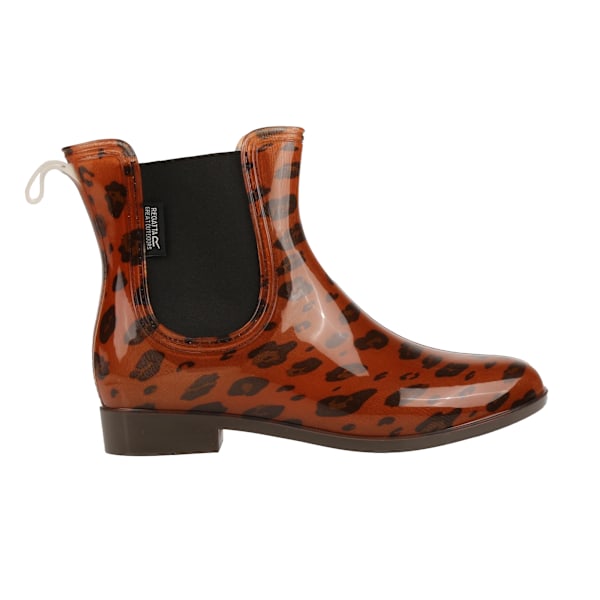 Regatta Dam/Kvinnor Harriet Animal Print Wellington Boots 6 U Copper Almond/Chocolate 6 UK