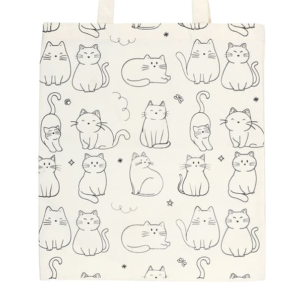 Something Different Katt Polycotton Tygväska One Size Vit White One Size