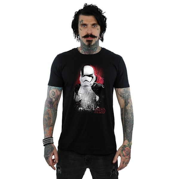 Star Wars: The Last Jedi Herr Stormtrooper Borstad Bomull T-shirt Black 3XL