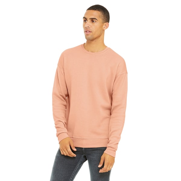 Bella + Canvas Unisex Vuxen Fleece Drop Shoulder Sweatshirt L P Peach L