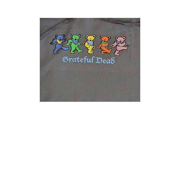 Grateful Dead Unisex Vuxen Dancing Bears Pullover Hoodie L Grå Grey L