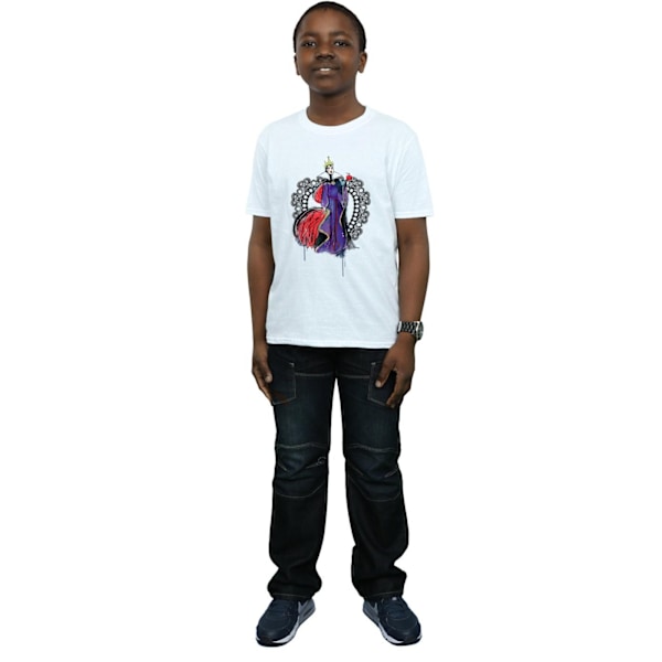 Disney Boys Villains Maleficent Sketch T-Shirt 5-6 år Vit White 5-6 Years