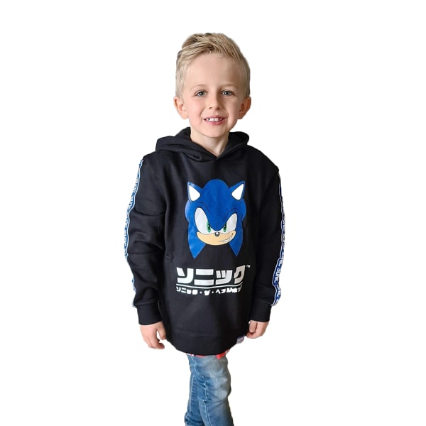 Sonic The Hedgehog Huvtröja för barn/barn 11-12 år Svart/Blå Black/Blue 11-12 Years