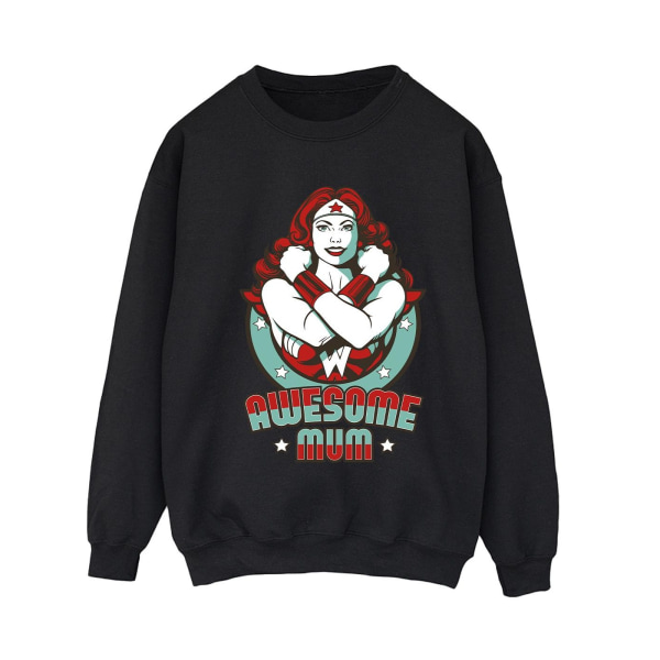 DC Comics Dam/Kvinnor Wonder Woman Wonderful Mum Sweatshirt M Black M