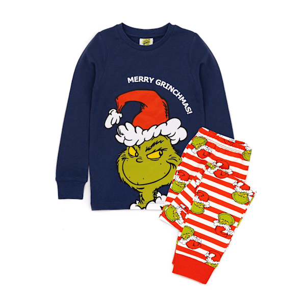 The Grinch Barnkläder/Barn Långärmad Julpyjamas Set 3-4 Navy/Red/White 3-4 Years