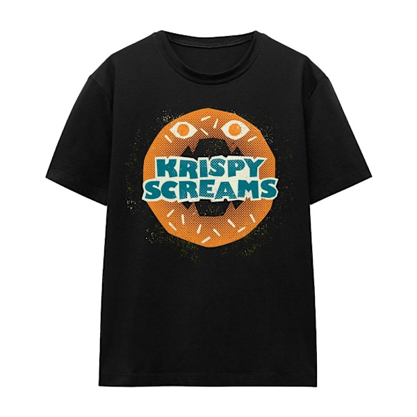 Monsters at Work Unisex Vuxen Krispy Screams Donut T-Shirt L Black L