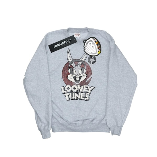 Looney Tunes Girls Bugs Bunny Circle Logo Sweatshirt 12-13 År Sports Grey 12-13 Years