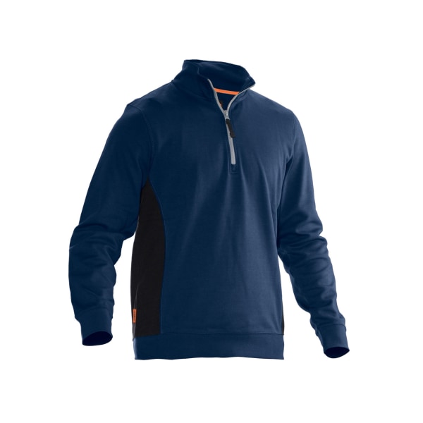Jobman Herr Half Zip Sweatshirt XL Marinblå/Svart Navy/Black XL
