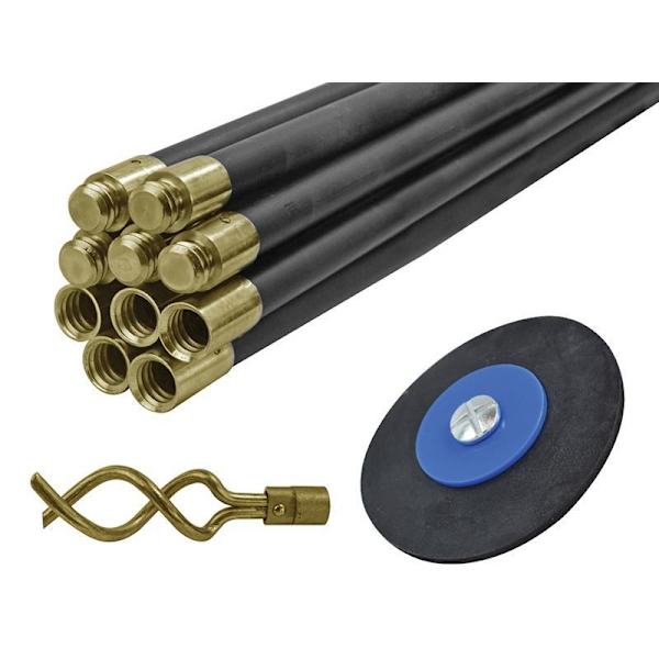 Faithfull Universal Avloppsrensningsset (10 x Stav, Plunger & Mask) Multi Colour One Size